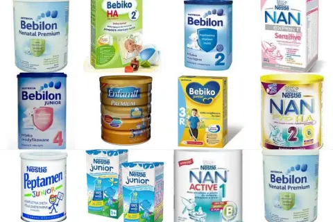 Różne rodzaje mleka modyfikowanego: Bebilon, Bebiko, Enfamil, NAN. Wybór odpowiedniego mleka modyfikowanego dla dziecka.