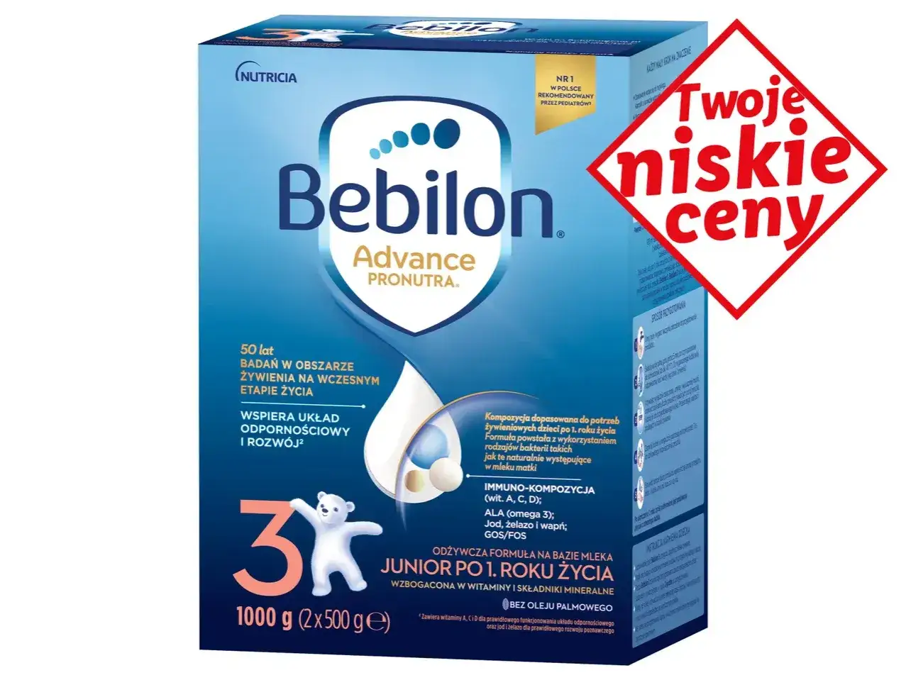Bebilon Advance Pronutra 3, mleko modyfikowane dla dzieci po 1. roku życia. Idealne, jeśli zastanawiasz się, jakie mleko modyfikowane wybrać.